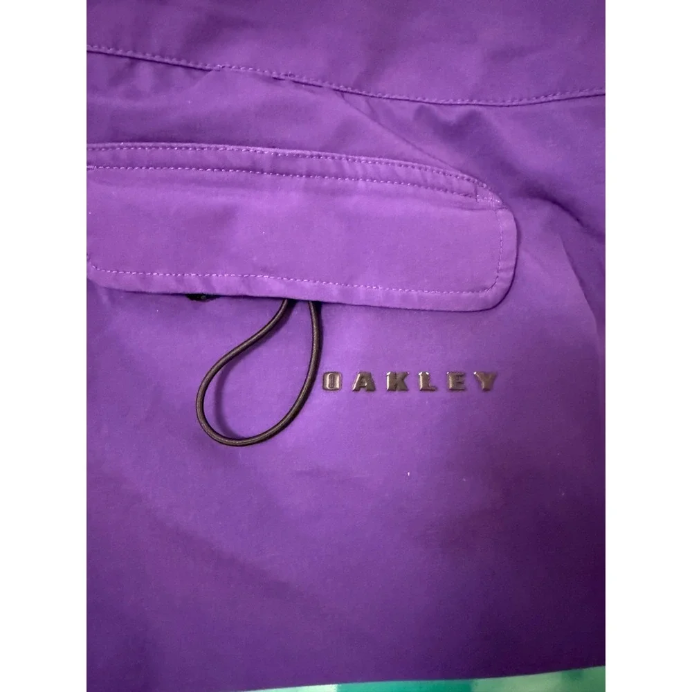 Oakley Mens Board Shorts Size 38 Purple Teal Hibiscus Floral Swim Trunks CA35460